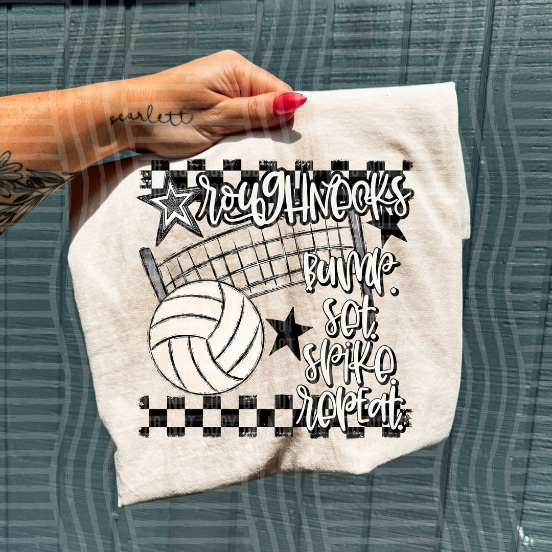 Volleyball Bump Set Spike Repeat DTF Print