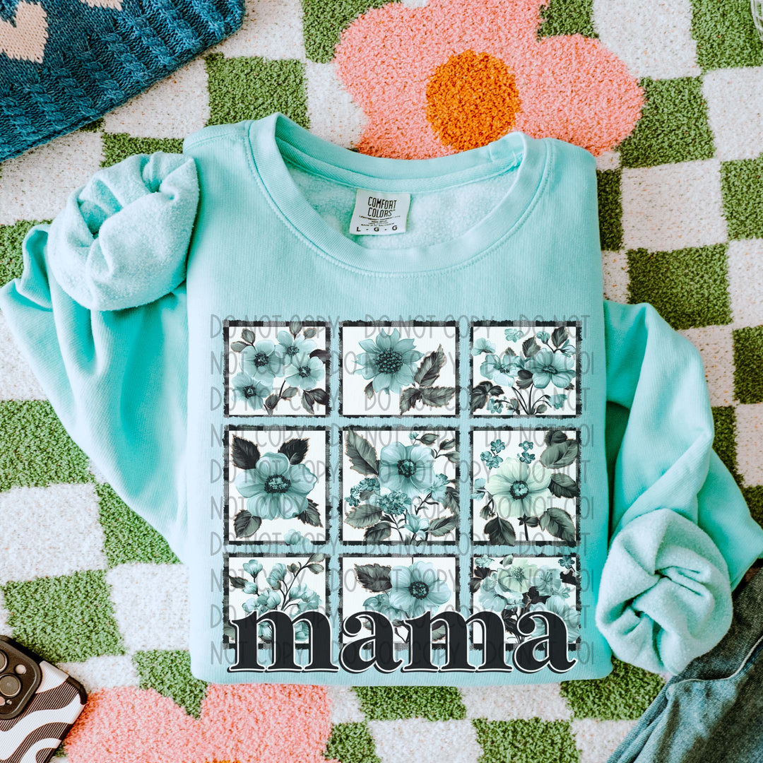 Mama Floral Squares DTF Print