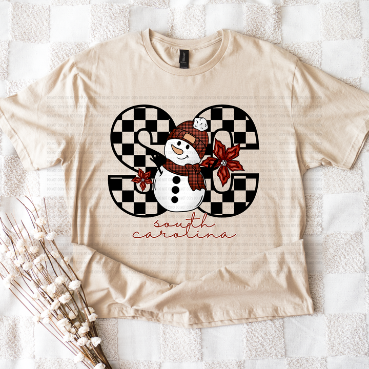 Snowman States DTF Print