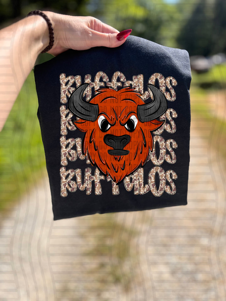 Camo Mascot Heads DTF Print