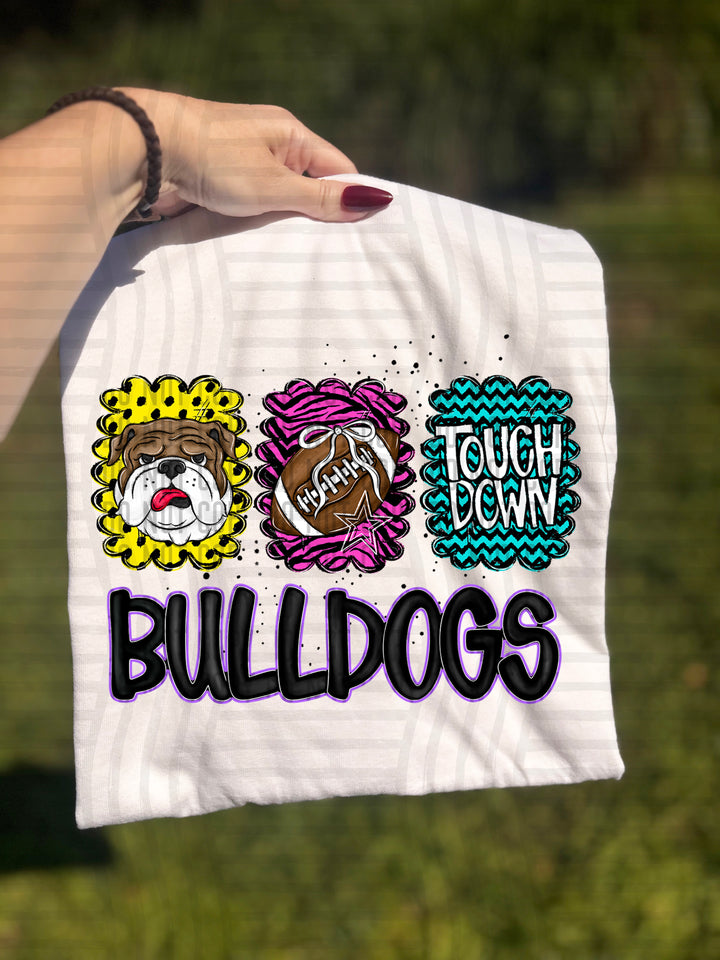 Preppy Bright Trio Mascot Heads DTF Print