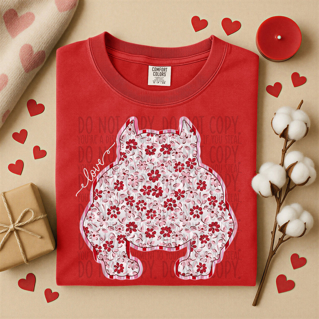 Valentine Dogs DTF Print