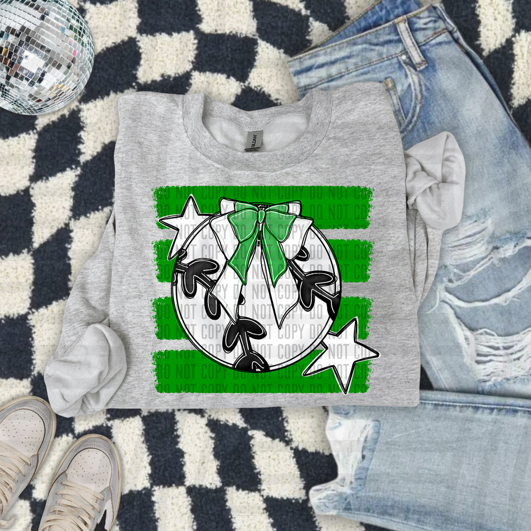 Baseball Bow DTF Print