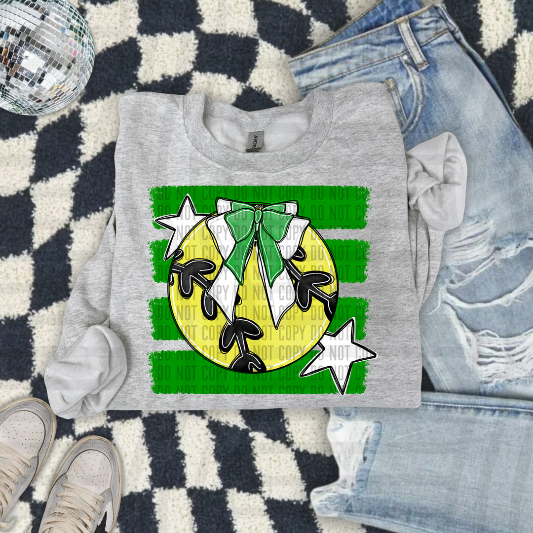 Softball Bow DTF Print