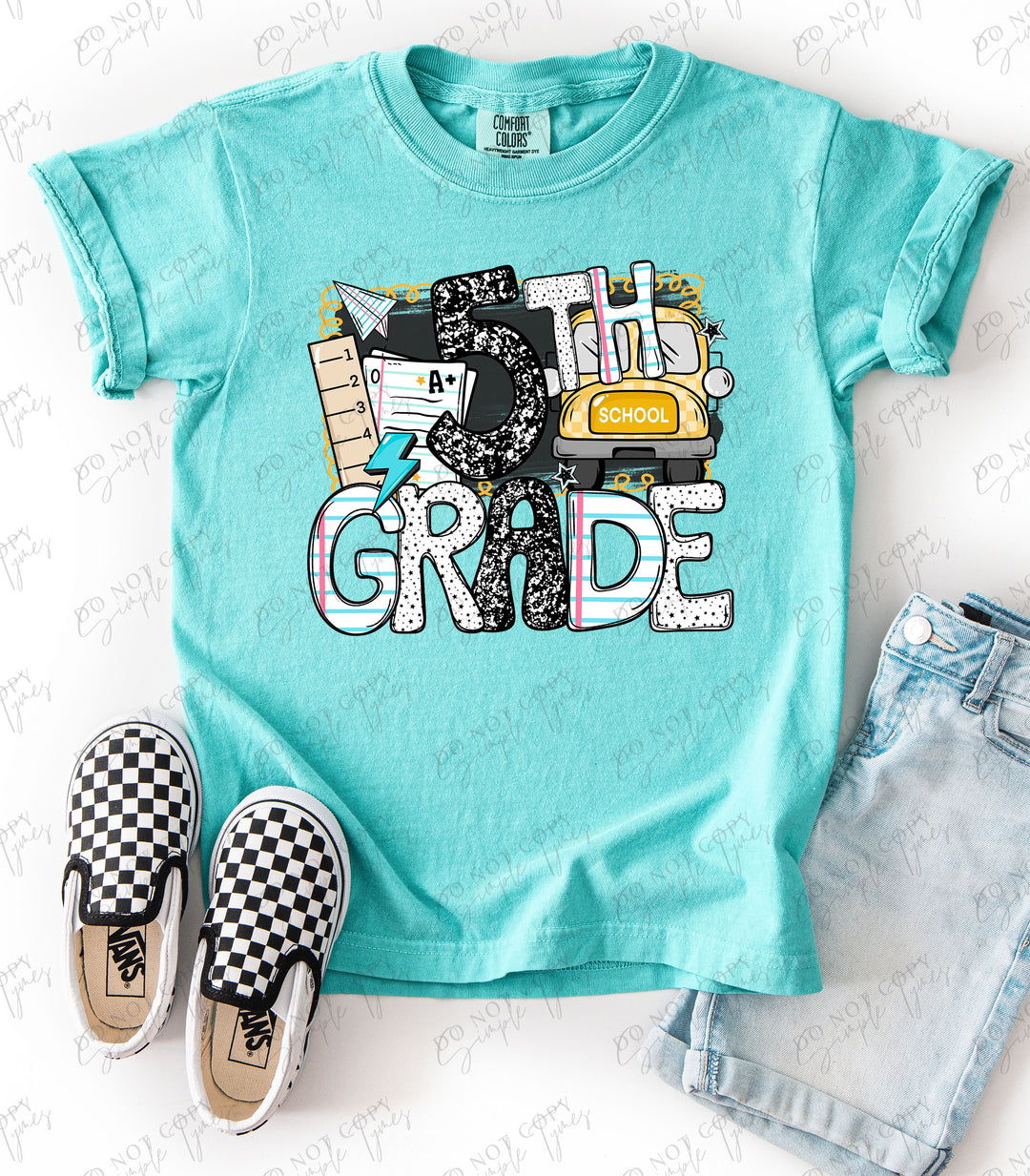 Back To School Bus Grade Levels DTF Print