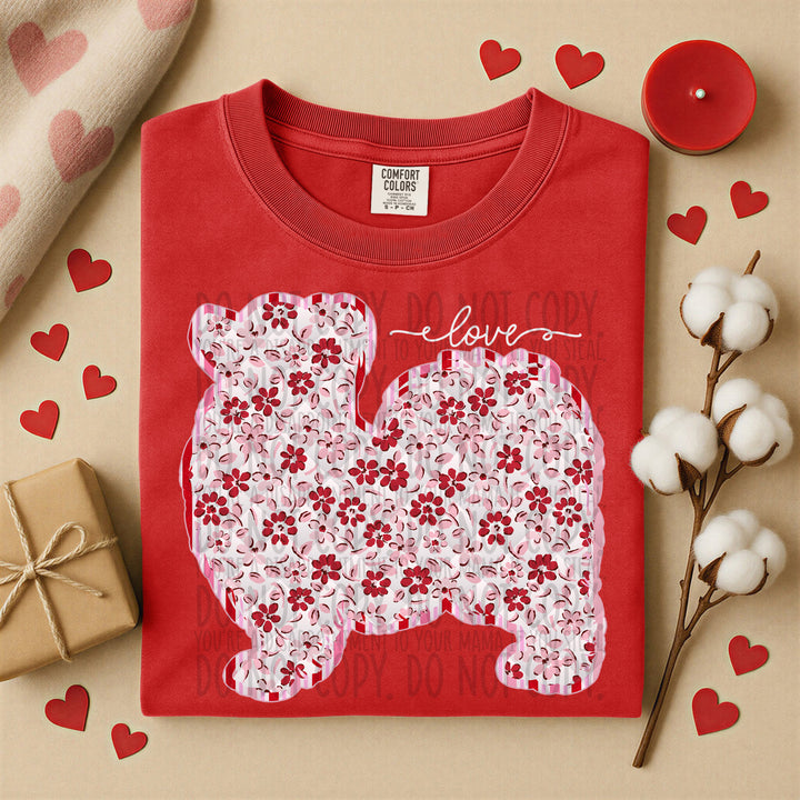 Valentine Dogs DTF Print