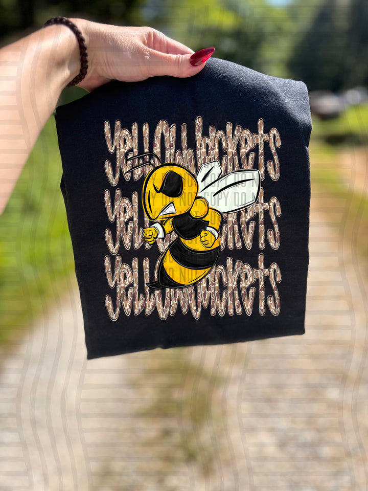 Camo Mascot Heads DTF Print