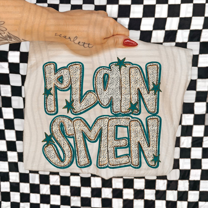 Teal Dotty DTF Print