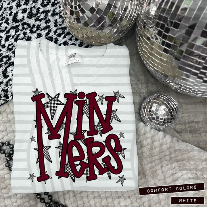Maroon Staggered DTF Print