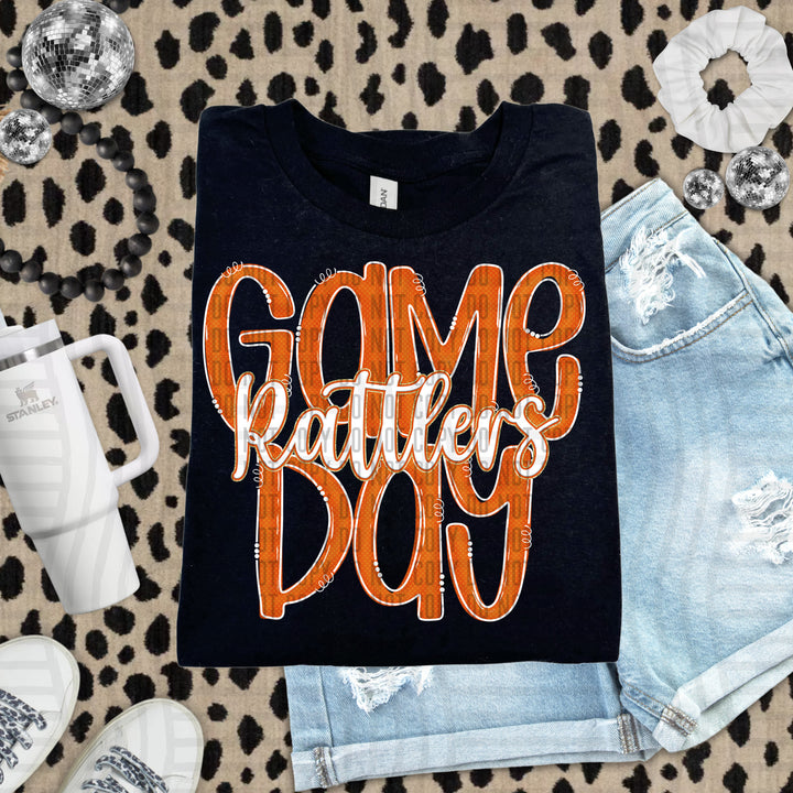 Doodle Gameday Burnt Orange DTF Print
