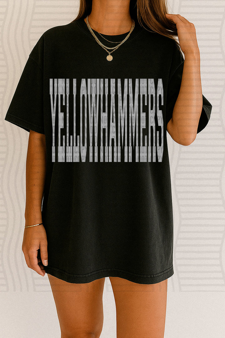 Oversized Stretched Grayscale DTF Print