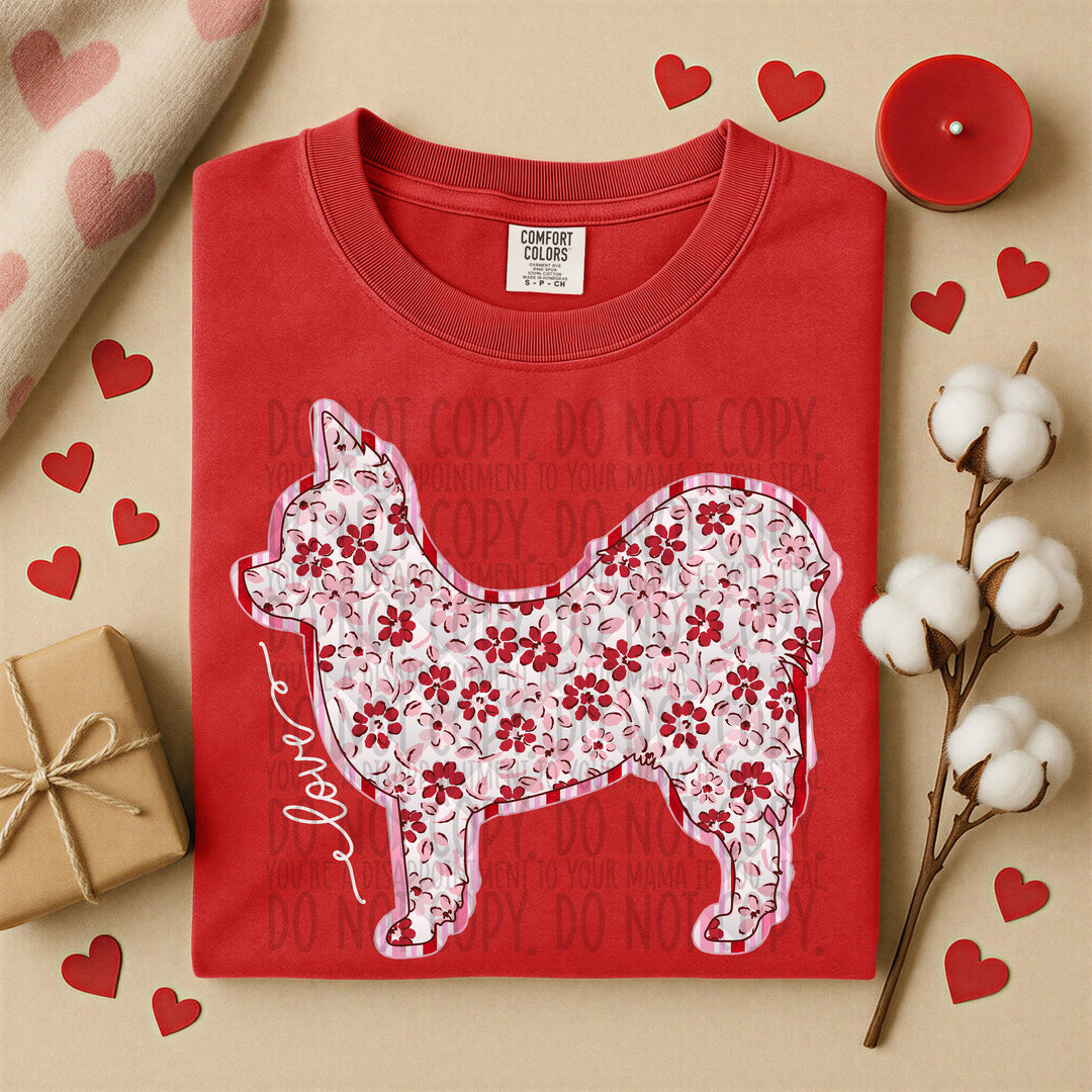 Valentine Dogs DTF Print
