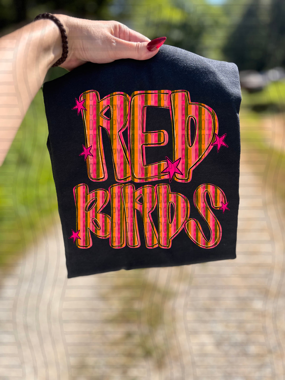 Holly Jolly Cheer Striped DTF Print