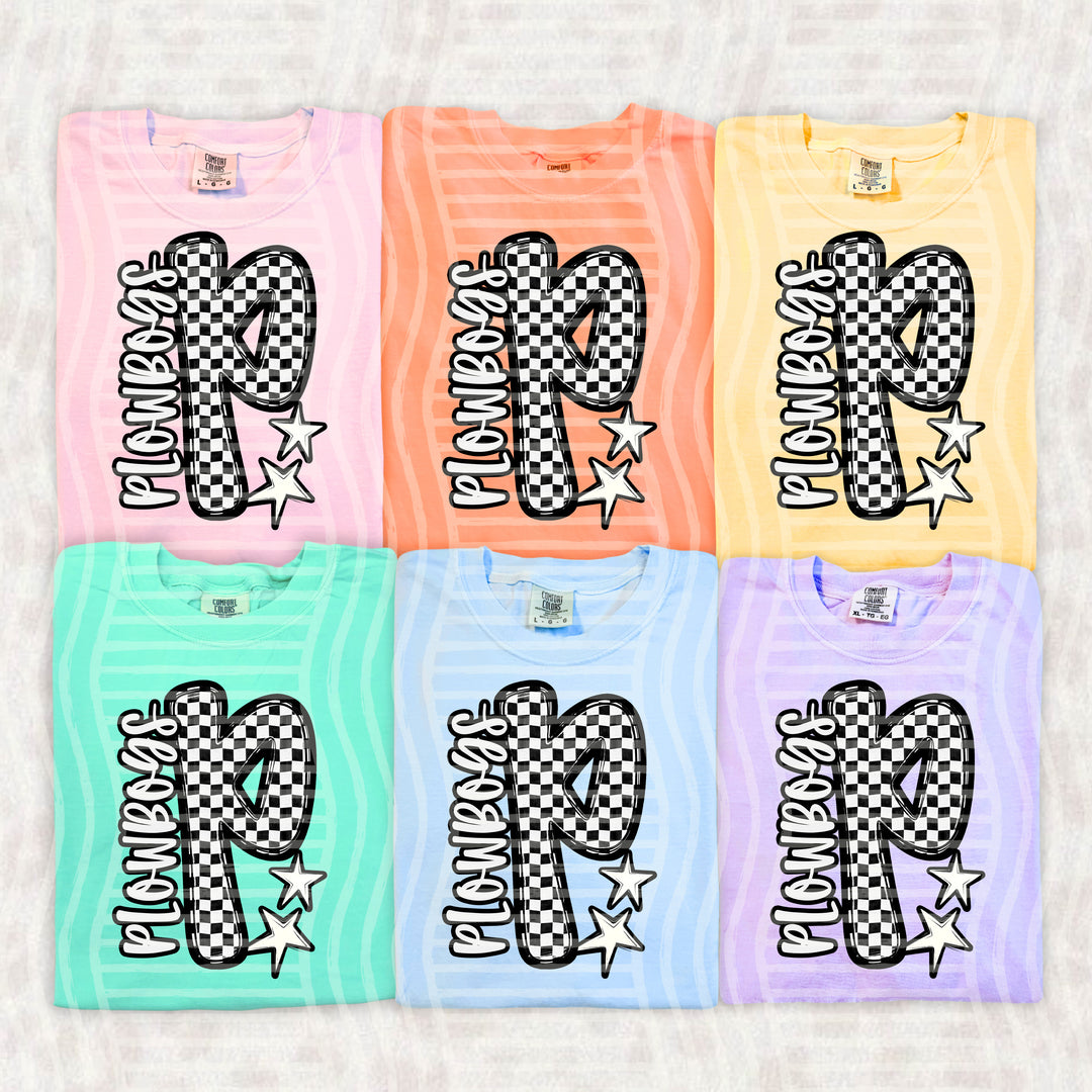 Checker Crush Black And White Mascots DTF Print