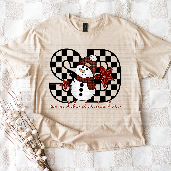 Snowman States DTF Print