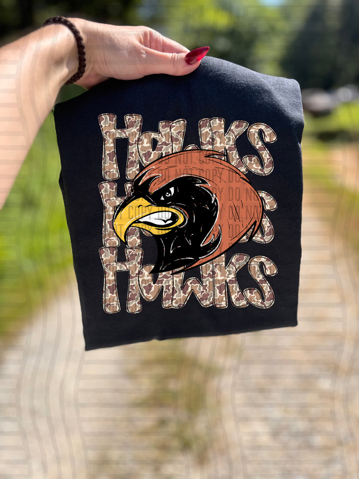 Camo Mascot Heads DTF Print