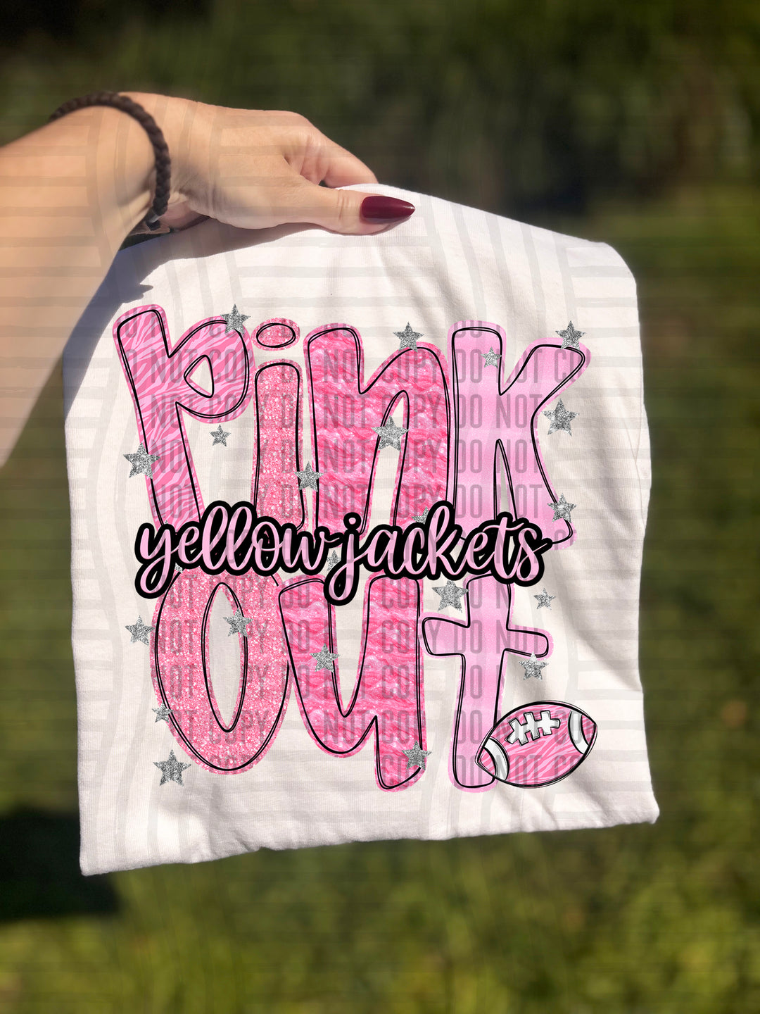 Pink Out Football DTF Print