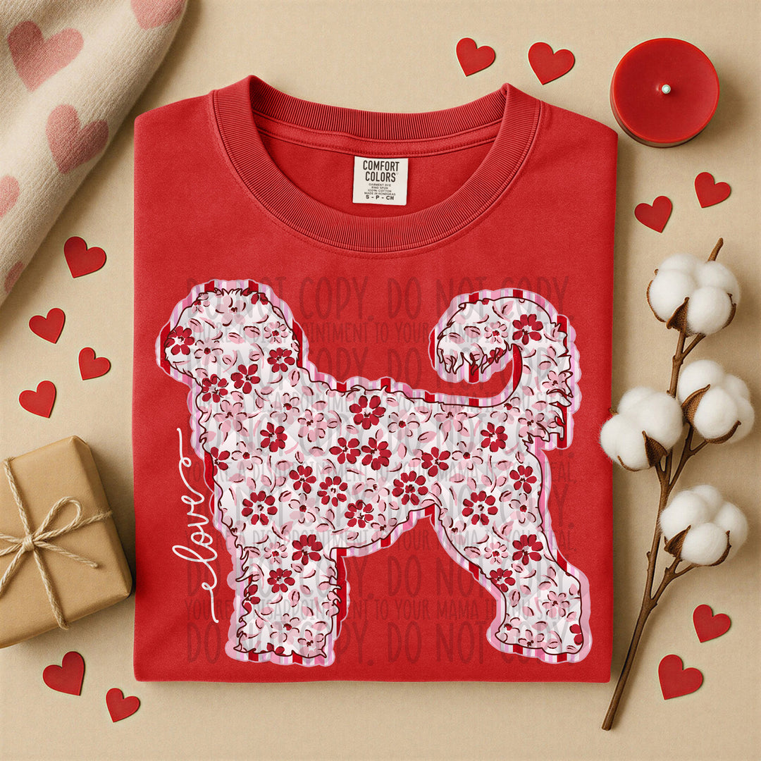 Valentine Dogs DTF Print