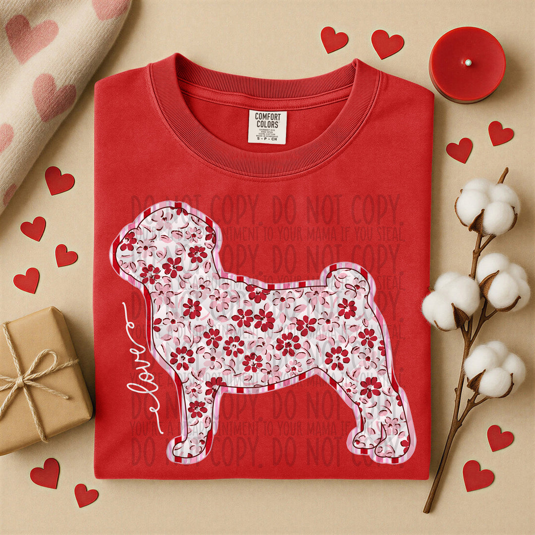 Valentine Dogs DTF Print