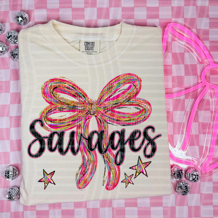 Whimsical Christmas Bows Mascots DTF Print