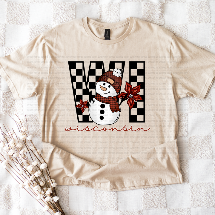 Snowman States DTF Print