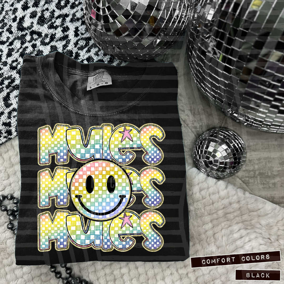 Rainbow Smiley Triple Stack DTF Print