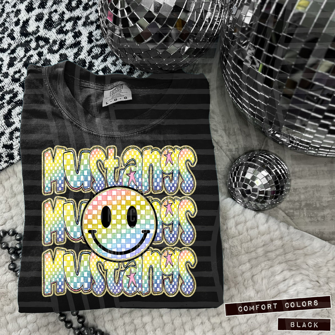 Rainbow Smiley Triple Stack DTF Print