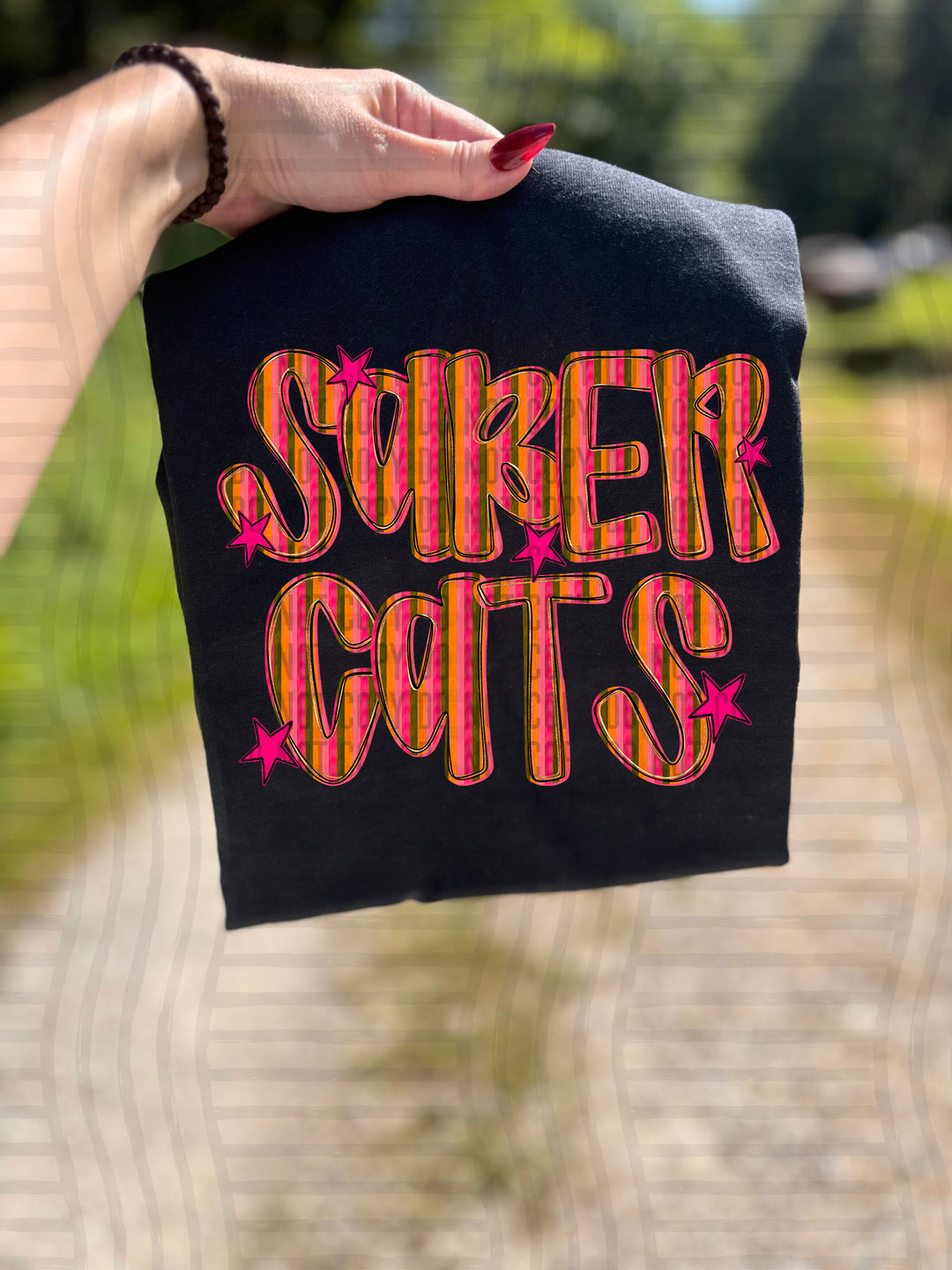 Holly Jolly Cheer Striped DTF Print