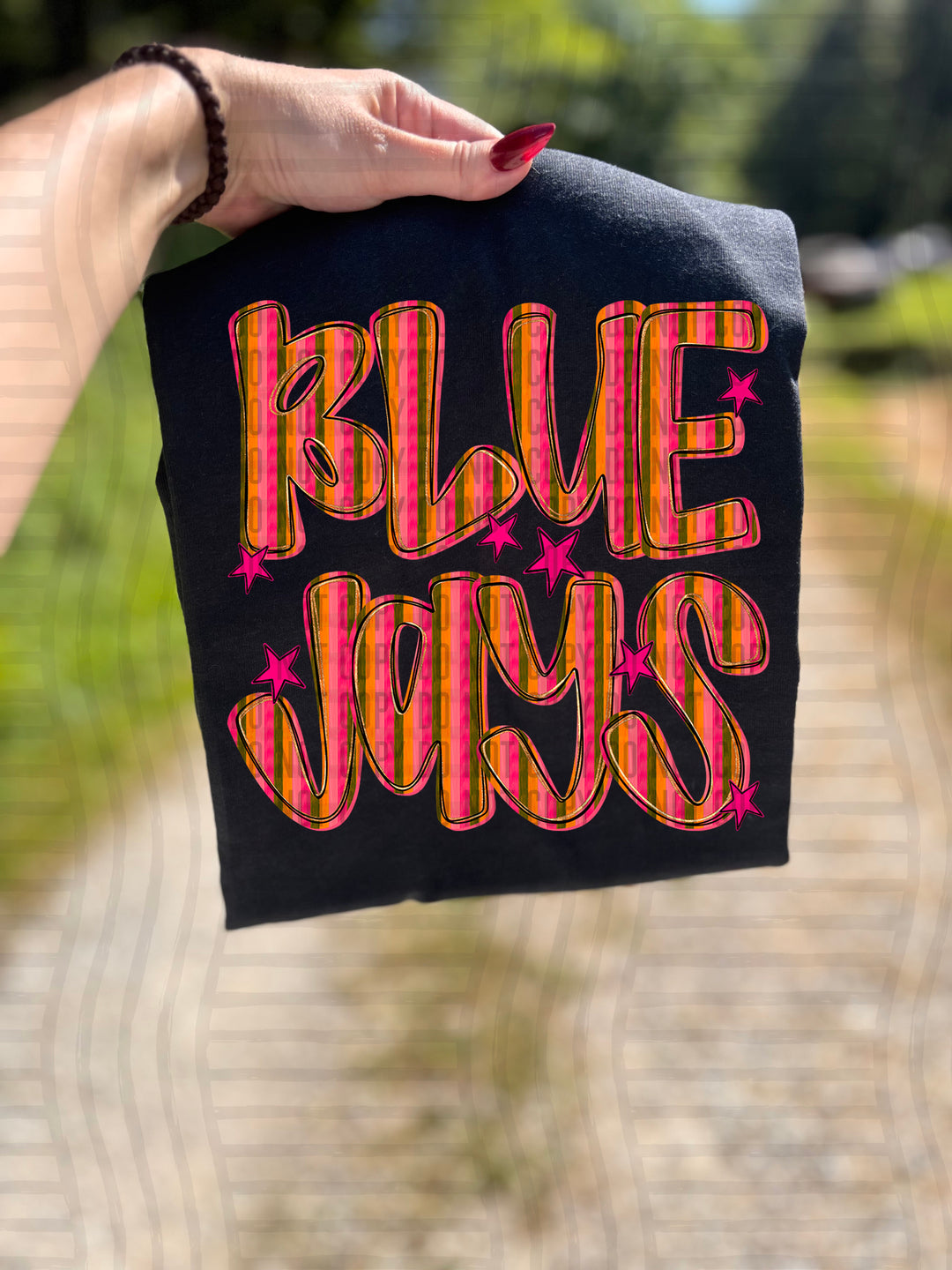 Holly Jolly Cheer Striped DTF Print