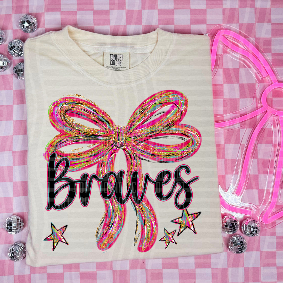 Whimsical Christmas Bows Mascots DTF Print