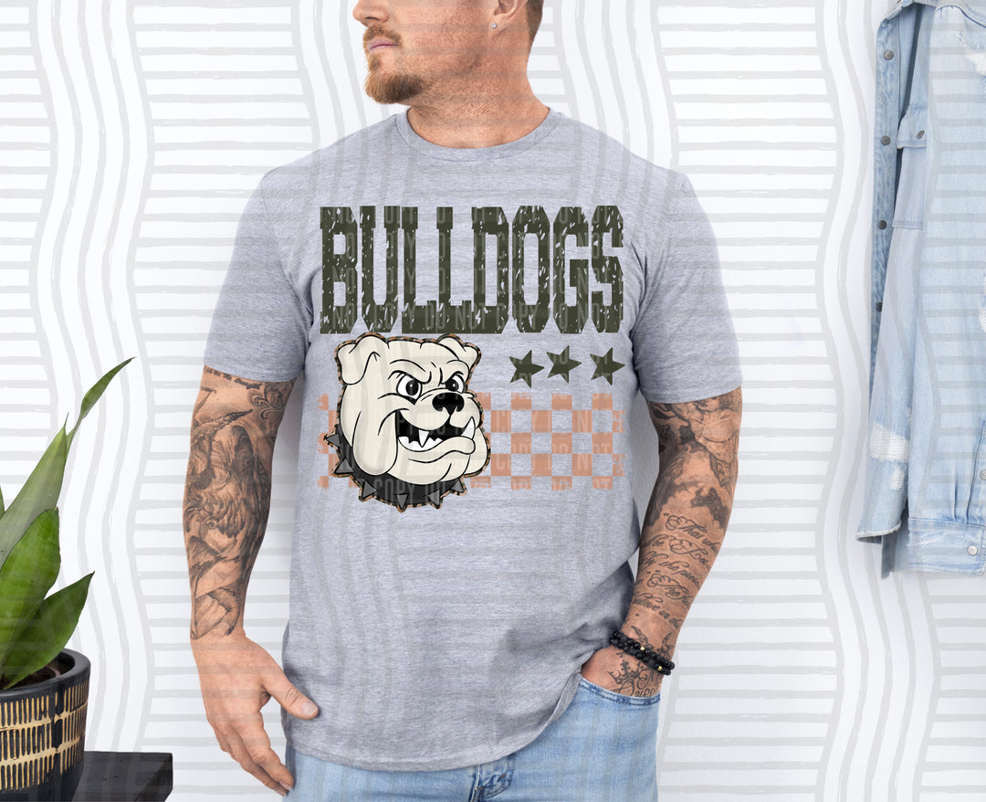 Camo Mascot Heads DTF Print