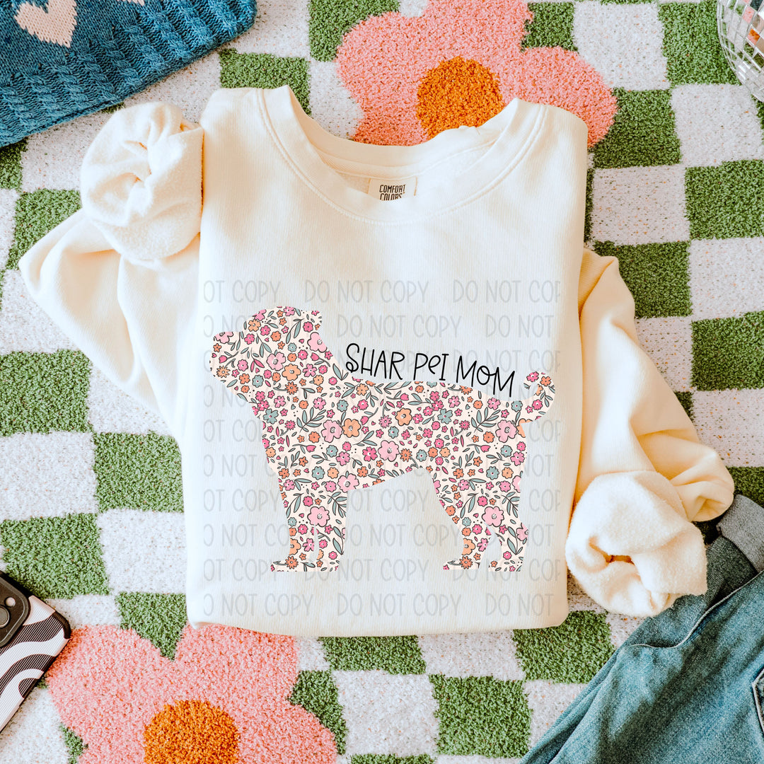 Dog Mom Floral DTF Print