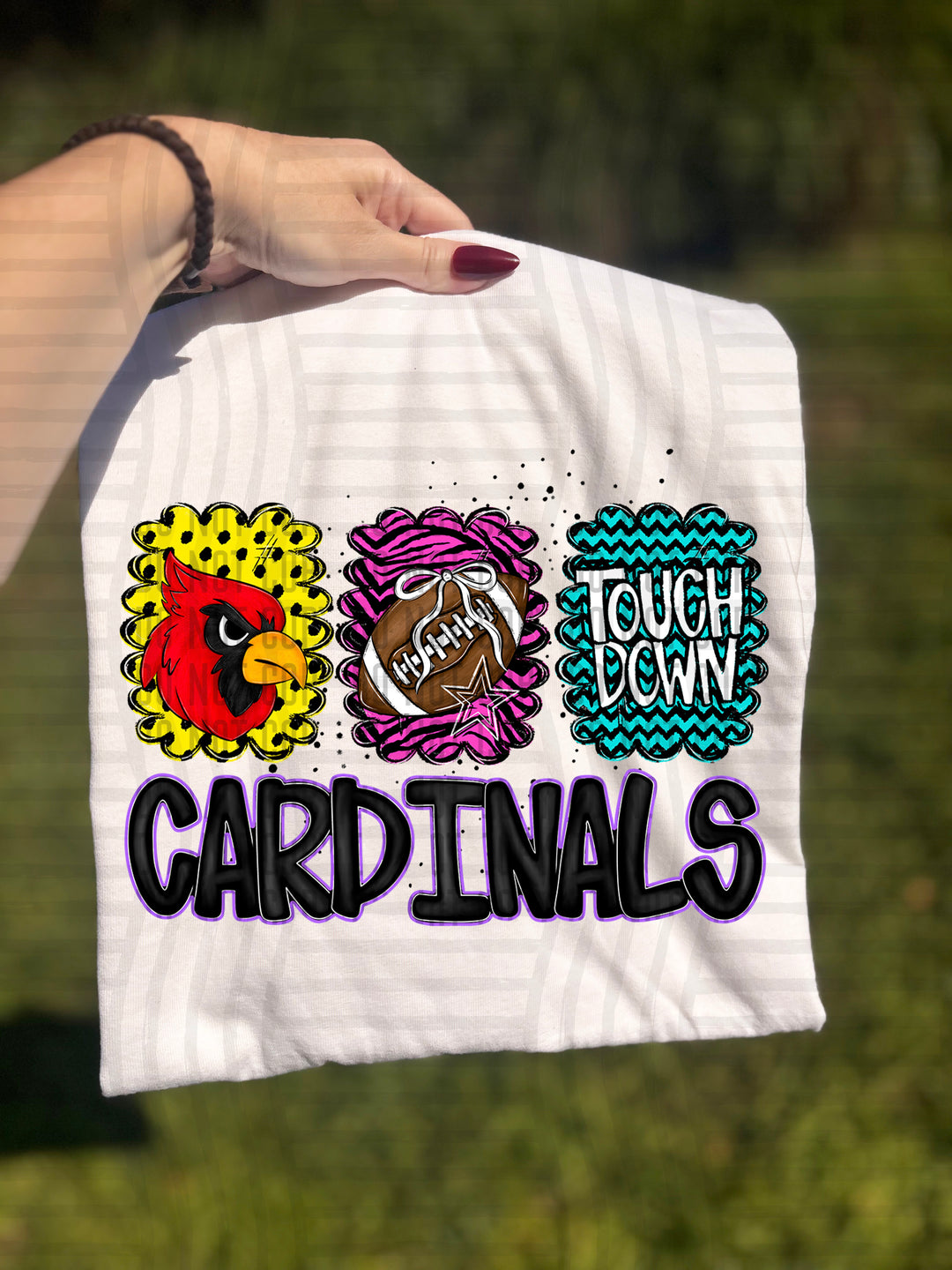 Preppy Bright Trio Mascot Heads DTF Print