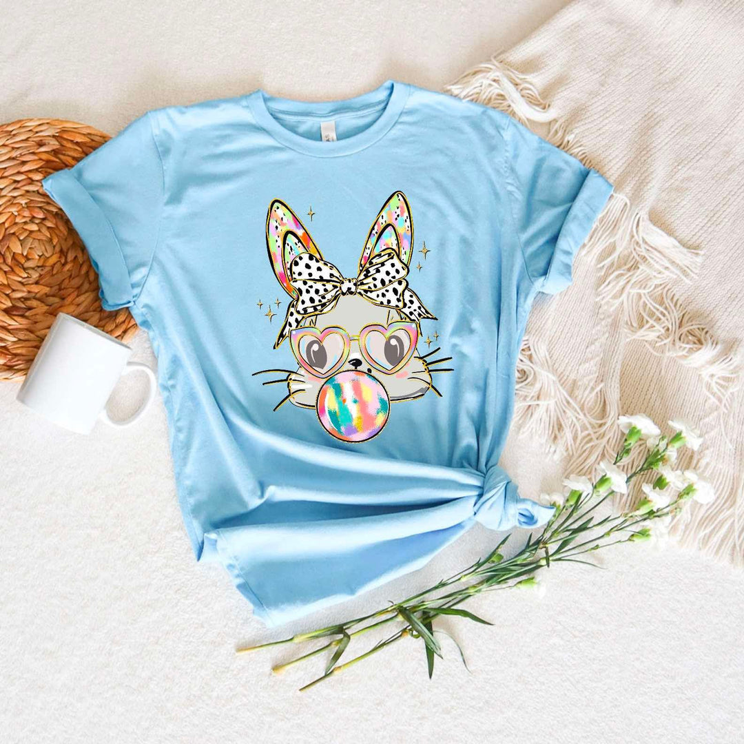 Bubble Gum Bunny BABY BLUE BELLA CANVAS Printed Tee
