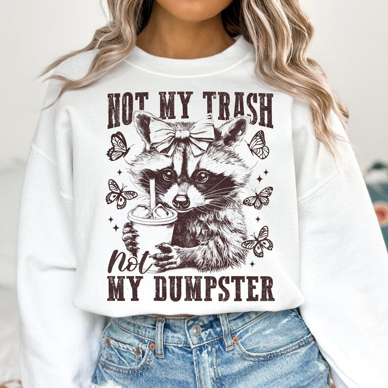 Not My Trash Not My Dumpster DTF Print