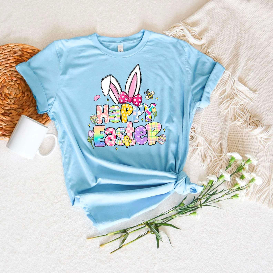 Happy Easter BABY BLUE BELLA CANVAS Printed Tee