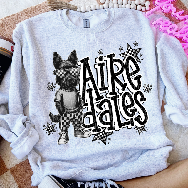 Black and White Mascots DTF Print