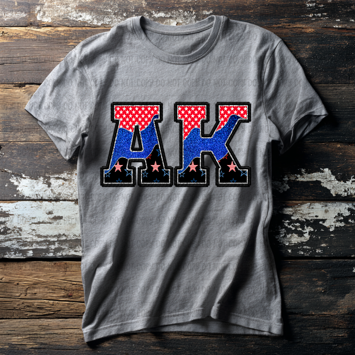 Patriotic States DTF Print