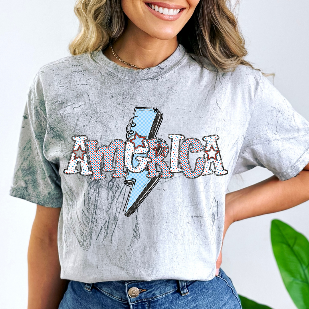 America Bolt DTF Print