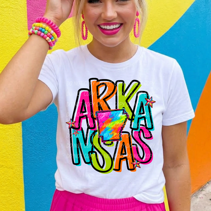 Neon States DTF Print