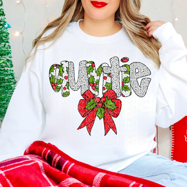 Holly Dot Names DTF Print