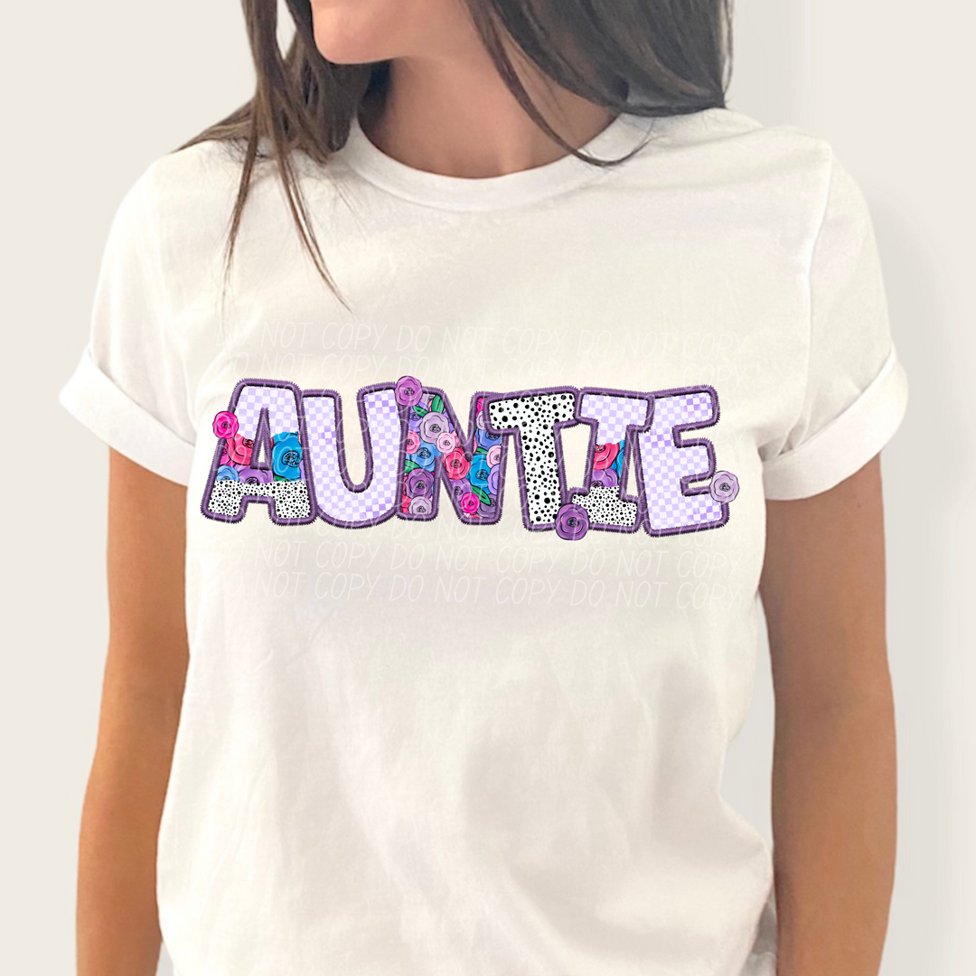 Pretty In Purple Names DTF Print