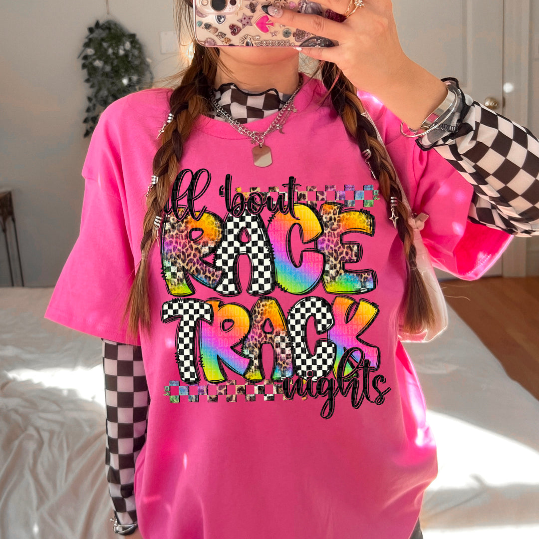 All About Race Track Nights DTF Print