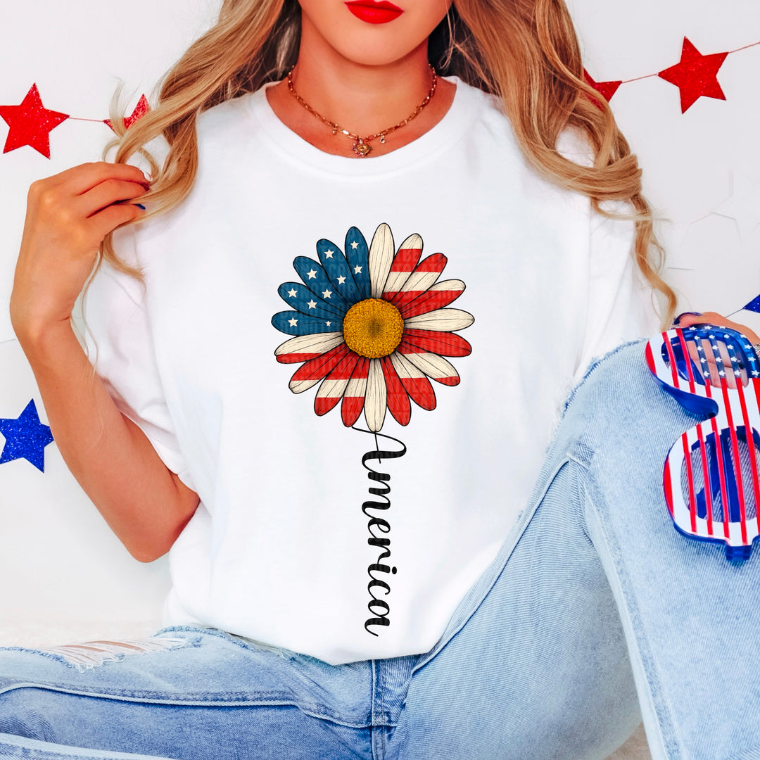 America Sunflower DTF Print