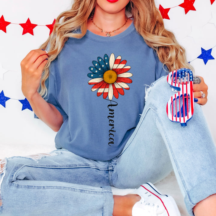America Sunflower DTF Print