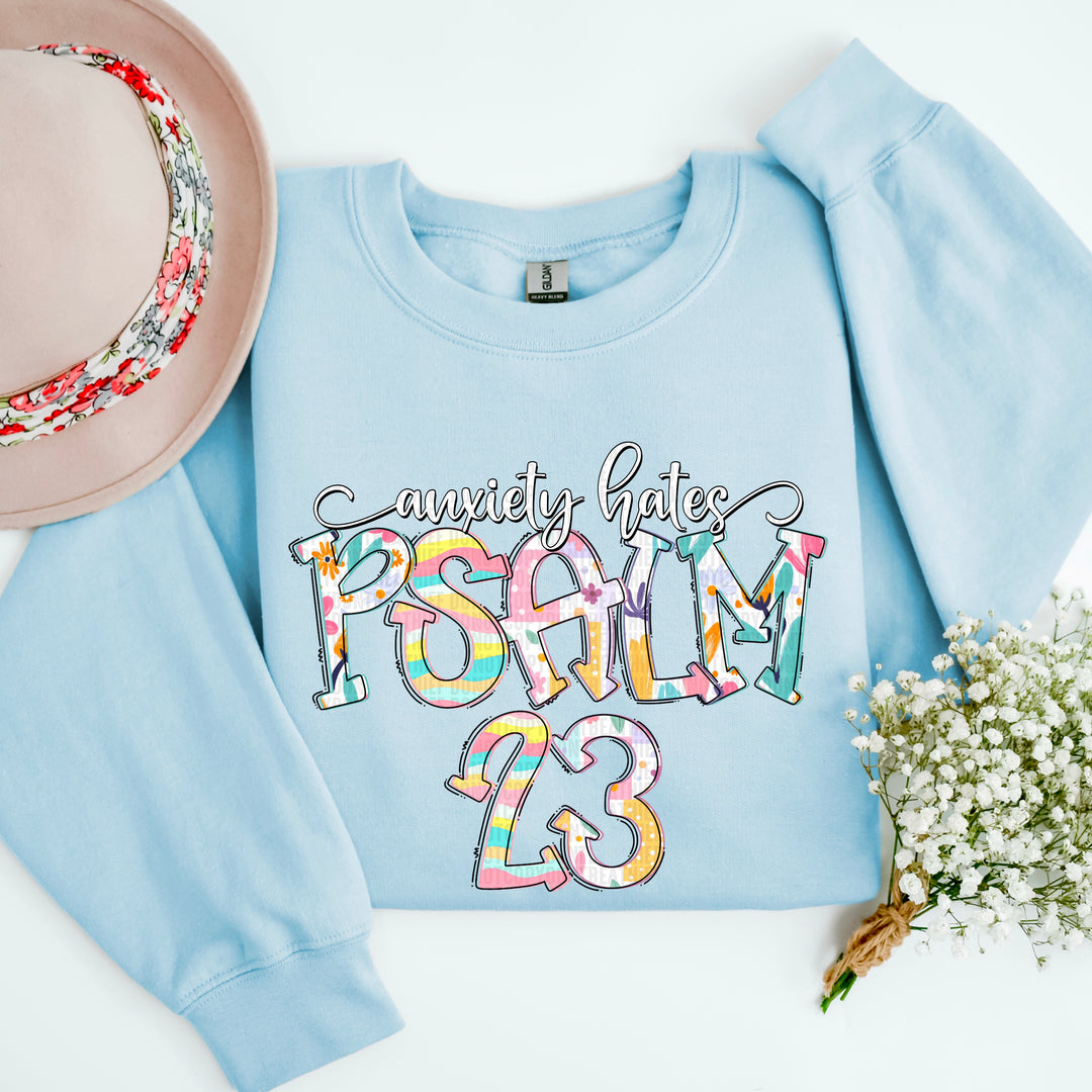 Anxiety Hates Psalm 23:4 DTF Print