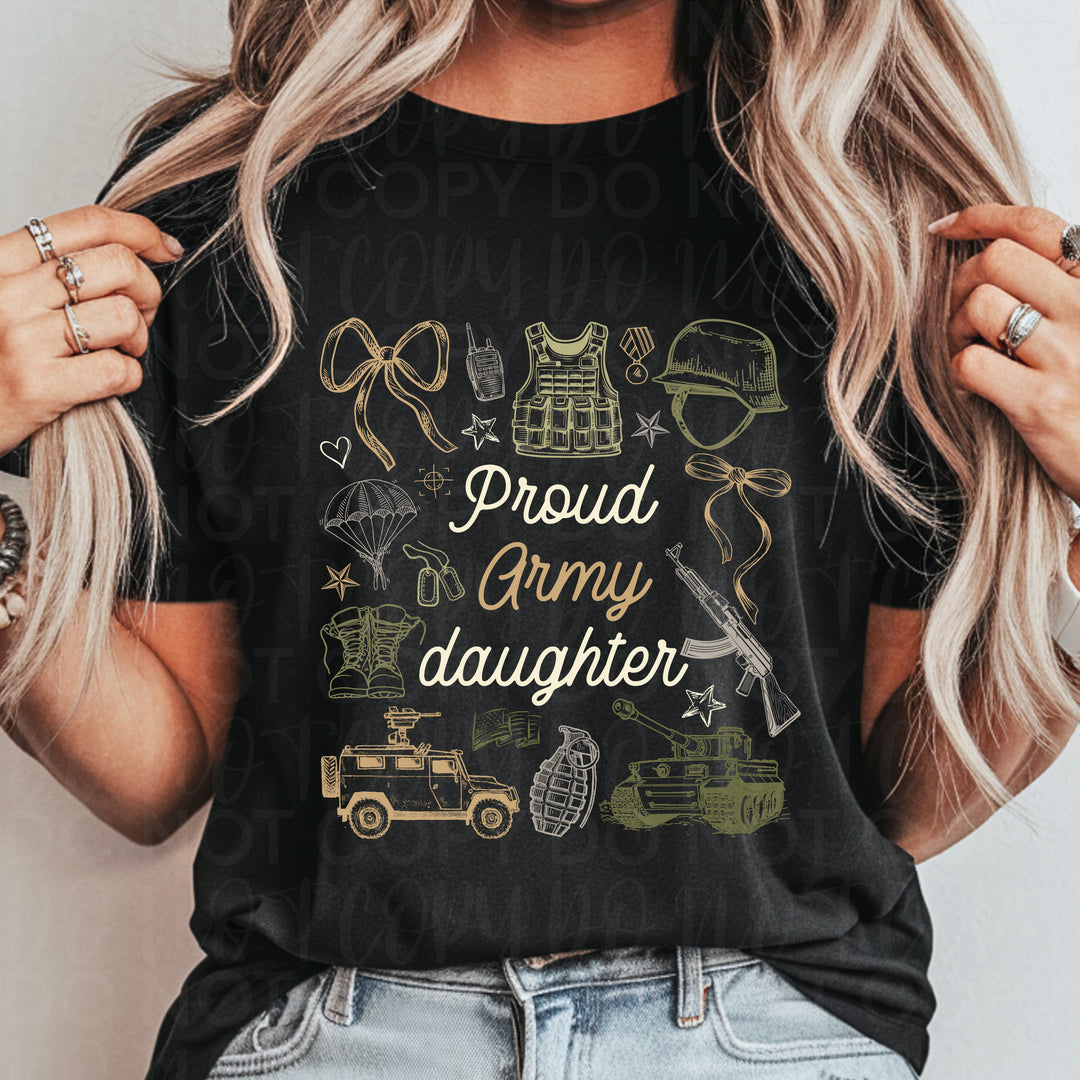 Proud Army Daughter DTF Print