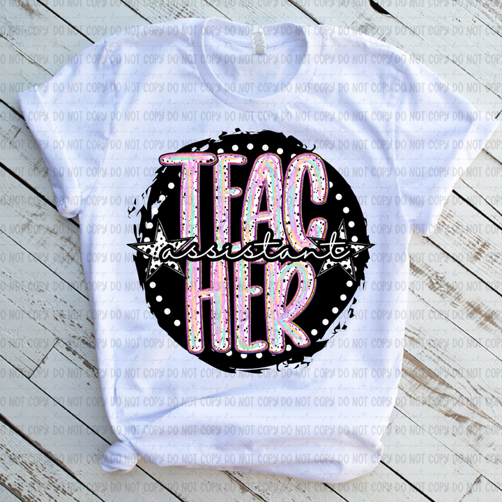 Color Dotted School Occupations DTF Print