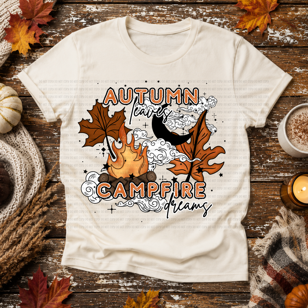 Autumn Leaves Campfire Dreams DTF Print