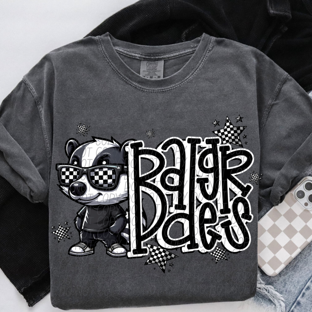 Black and White Mascots DTF Print